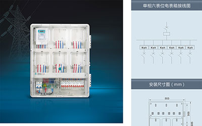 單相六表位電表箱(上下結(jié)構(gòu))產(chǎn)品型號及配置，南騰電表箱分享